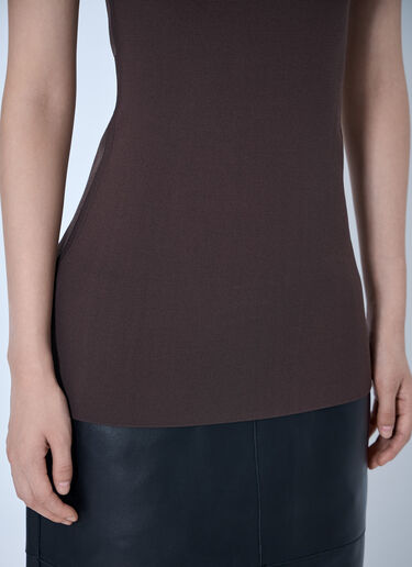LN-CC® - Toteme: Classic Compact Knit Tank - Brown Toteme Classic Compact Knit Tank Brown tot0265034
