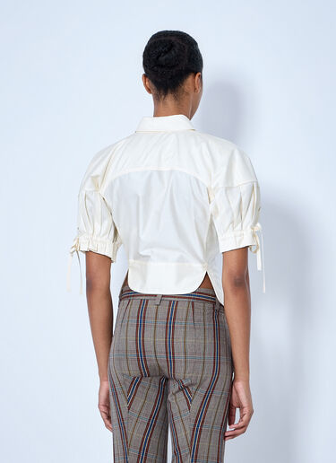 LN-CC® - Vivienne Westwood: 면 포플린 셔츠 - 크림 Vivienne Westwood 면 포플린 셔츠 크림 vvw0265009