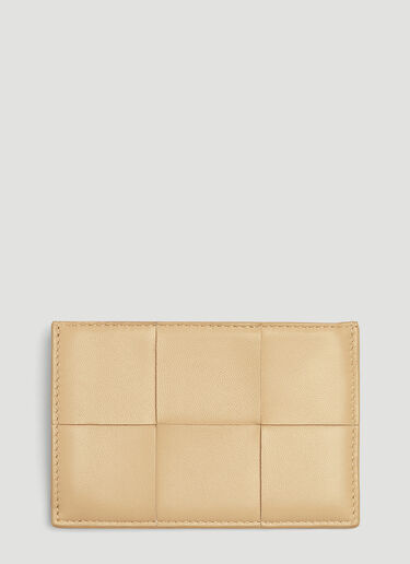 Bottega Veneta Intreccio 编织拉链卡包 米色 bov0246031