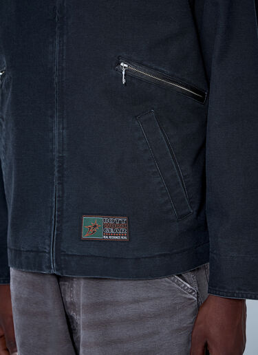 LN-CC® - Bott: Leather Collar Work Jacket - Navy Bott Leather Collar Work Jacket Navy bot0165001