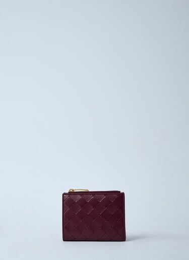 Bottega Veneta Small Intrecciato Bi-Fold Wallet Burgundy bov0260020
