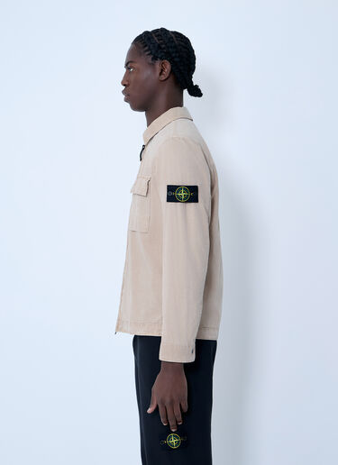 Stone Island Logo Patch Overshirt Beige sto0164043