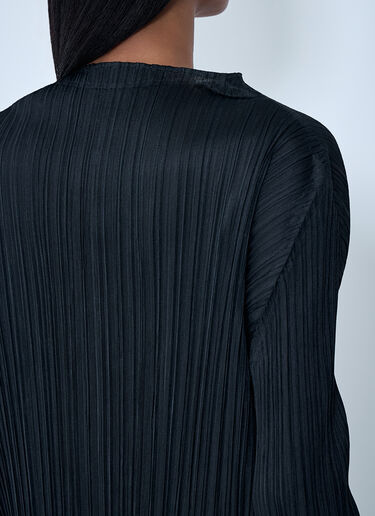 Pleated Long Sleeve Dress Pleats Please Issey Miyake Pleated Long Sleeve Dress Black plp0263004