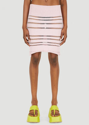 LOUISE LYNGH BJERREGAARD Sheer Panel Skirt Pink llb0248002