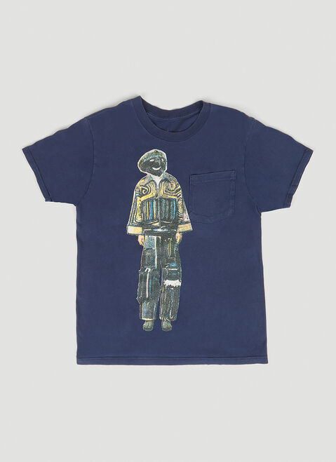 DRx FARMAxY FOR LN-CC x LEVI'S 그래픽 쓰리쿼터 T-셔츠 블루 dfl0347004