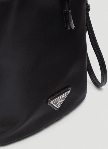 Prada Mini Nylon Bucket Bag Black pra0241026