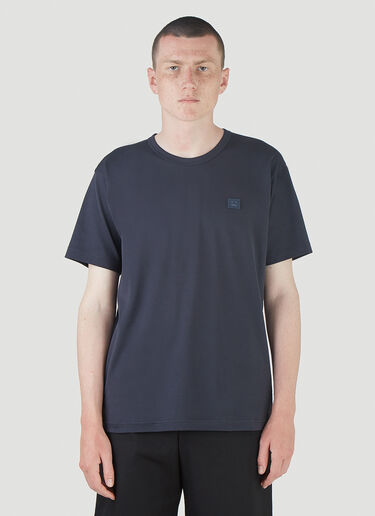 Acne Studios Nash Face T-Shirt Blue acn0145039