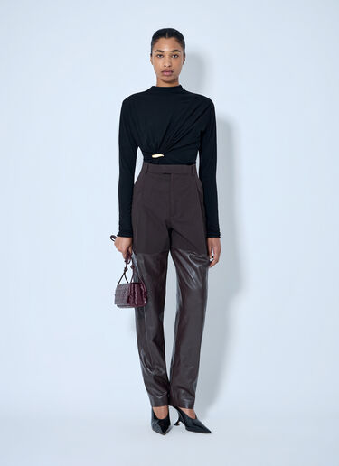 LN-CC® - Bottega Veneta: Twist Detail Long Sleeve Top - Black Bottega Veneta Twist Detail Long Sleeve Top Black bov0264061