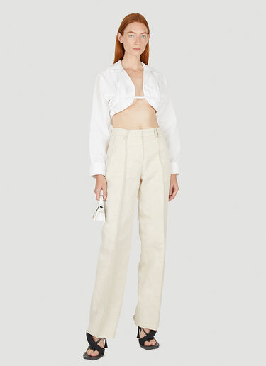 Jacquemus 라 케미스 마초우 셔츠 화이트 jac0250136