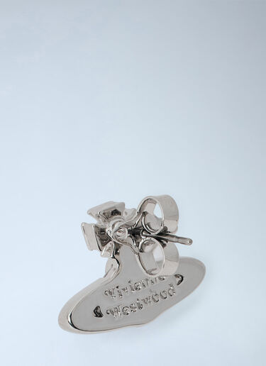 LN-CC® - Vivienne Westwood: Pina Bas Relief Earrings - Silver Vivienne Westwood Pina Bas Relief Earrings Silver vvw0366039