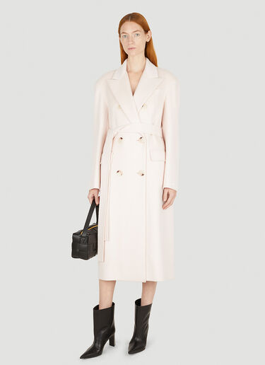 Sportmax Belted Double Breasted Coat Pink spx0250016