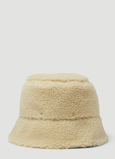 Stella McCartney Faux Fur Bucket Hat Cream stm0249040
