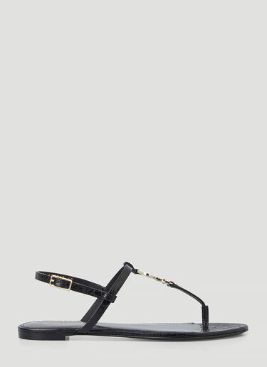 Saint Laurent Cassandra Sandals Black sla0245146