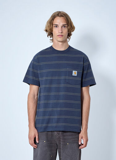 LN-CC® - Carhartt WIP: Bert Pocket T-Shirt - Blue Carhartt WIP Bert Pocket T-Shirt Blue wip0365009