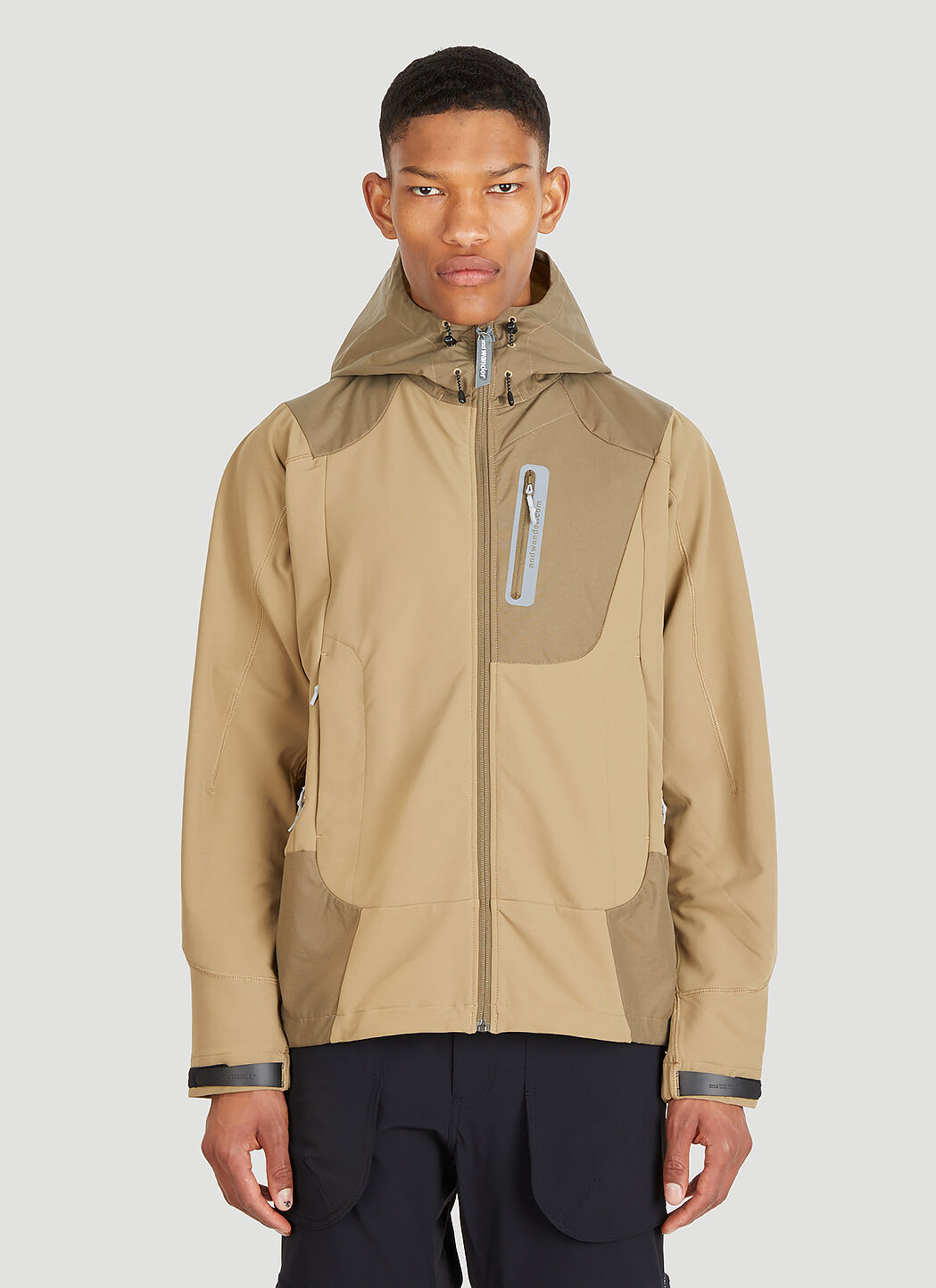 And Wander Stretch Shell Jacket in Beige LN CC