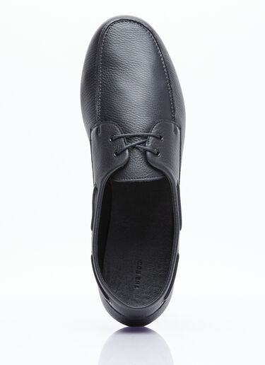 The Row Sailor Leather Loafers Black row0154017