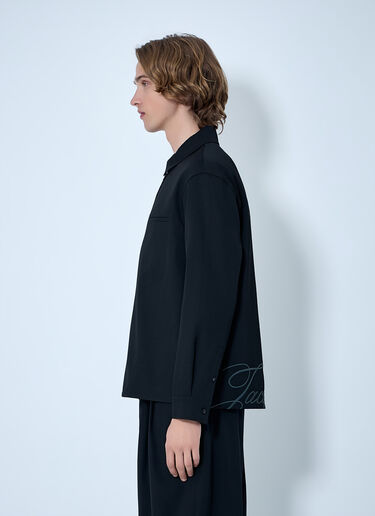 Jacquemus Zip-Front Cotton Shirt Black jac0164016