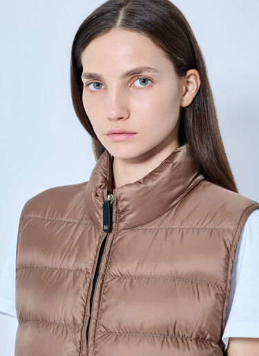Max Mara Quilted Puffer Gilet Brown max0265306