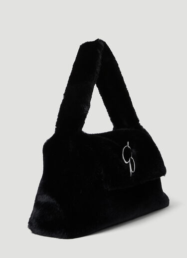 フェイクファーロゴハンドバッグ Blumarine フェイクファーロゴハンドバッグ ブラック blm0254012