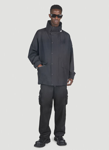 4 Moncler Hyke Rhonestock Short Parka Coat Black mhy0151001