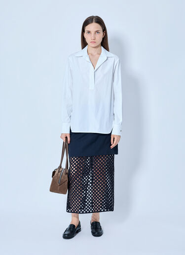 Max Mara Poplin Collar Shirt White max0265018