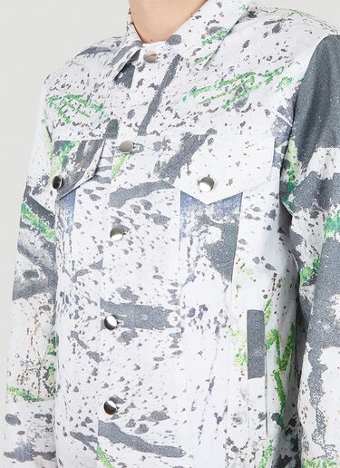 Splatter Print Overshirt Jacket Alive & More Splatter Print Overshirt Jacket White aam0146009
