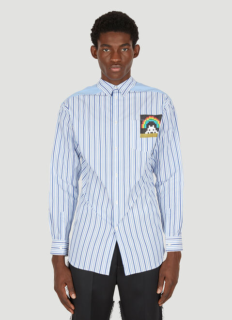 Comme des Garçons SHIRT Striped Invader Shirt Black cdg0152012