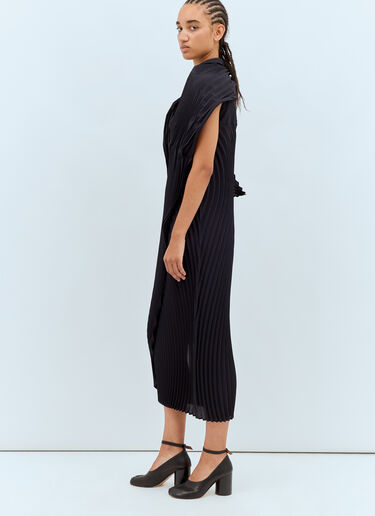 Issey Miyake Wrapped Pleats Dress Navy ism0258005