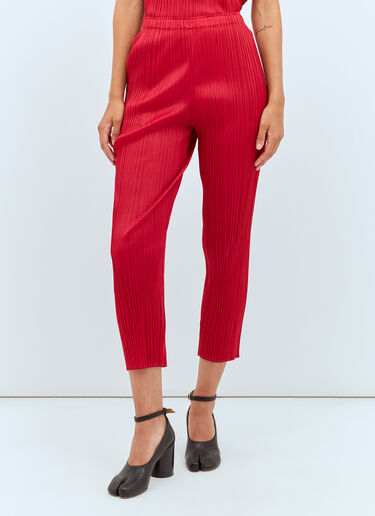 Pleats Please Issey Miyake 褶裥九分裤 红色 plp0257025