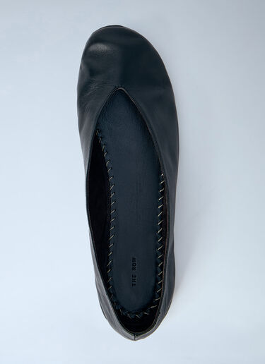 The Row Fay Flats Two Black row0265019