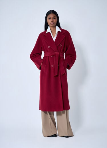 Max Mara Wool-and-Cashmere-Blend Coat Red max0263005