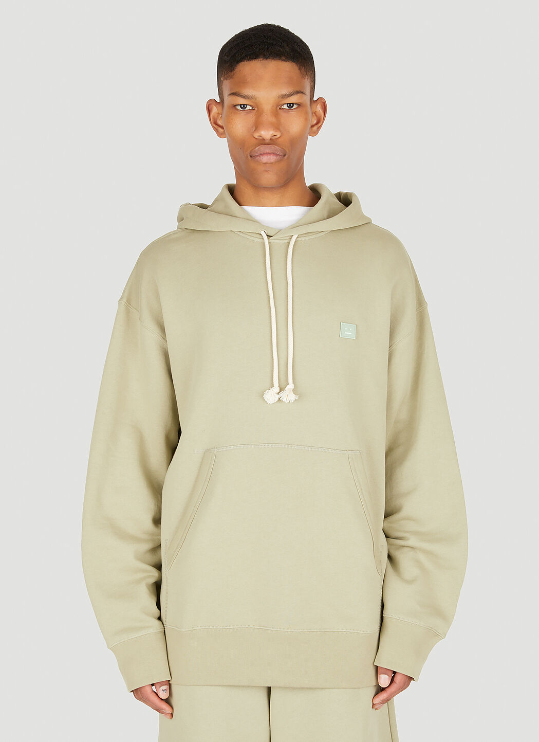 Acne Studios Logo Hooded Sweatshirt in Beige LN CC