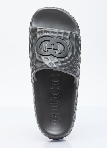 Gucci Interlocking G Slides Black guc0155079
