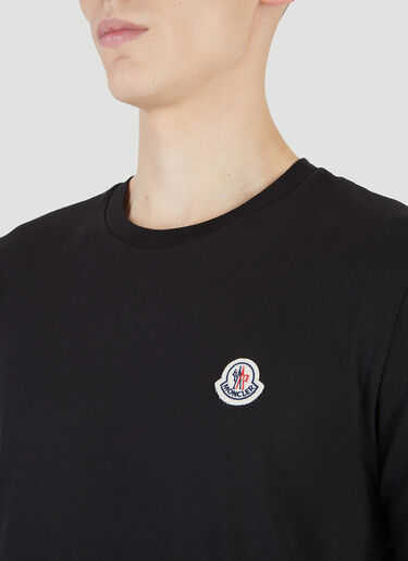 Moncler 로고 패치 티셔츠 블랙 mon0146034