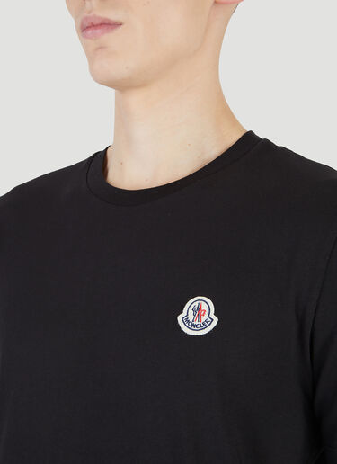 로고 패치 티셔츠 Moncler 로고 패치 티셔츠 블랙 mon0146034