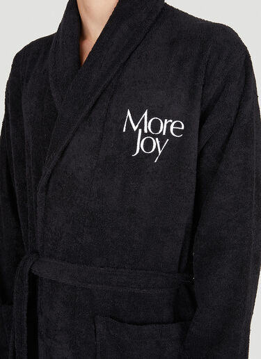 More Joy Logo Embroidery Bath Robe Black mjy0349011