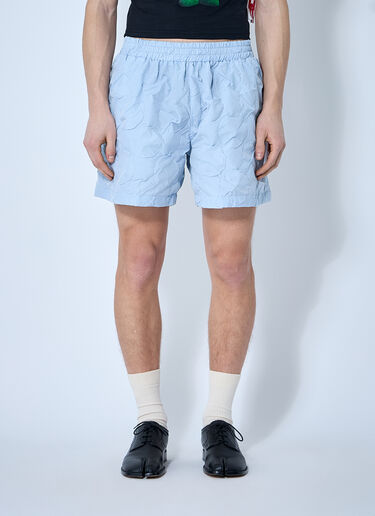Walter Van Beirendonck Quilted Shorts Light Blue wlt0160002