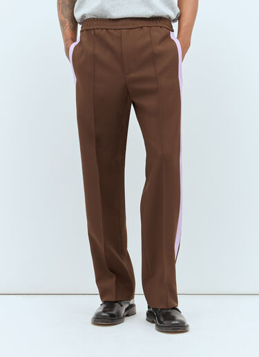 Gucci 垂顺粗斜纹布长裤  棕色 guc0157004