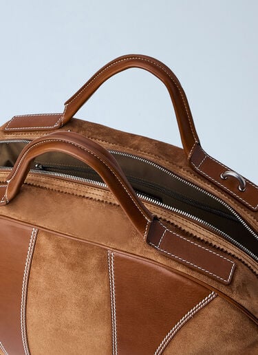 Dries Van Noten Leather-Trimmed Suede Duffel Bag Brown dvn0163033
