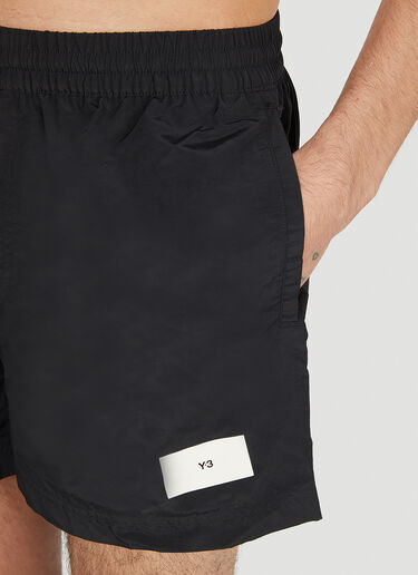 Y-3 Logo Print Swim Shorts Black yyy0152007
