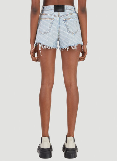 Alexander Wang Logo Denim Shorts Blue awg0245042