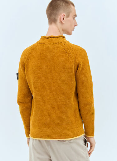 Stone Island Logo Patch Sweater Orange sto0158035