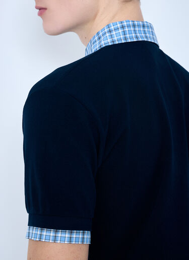 Miu Miu Polo Shirt With Contrast Trims Blue miu0360006