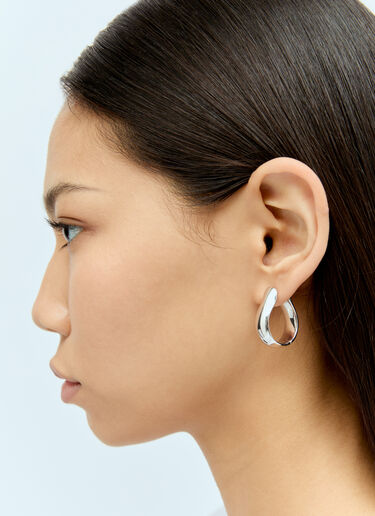 Tom Wood Large Oyster Hoop Earrings Silver tmw0355005