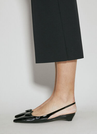 Prada Patent Leather Slingback Pumps Black pra0255010