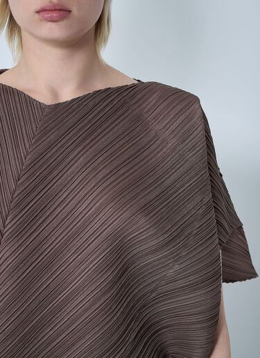 Pleats Please Issey Miyake Pleated Shirt Brown plp0261003