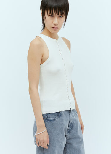 St. Agni Stitch Detail Tank Top White sta0255014