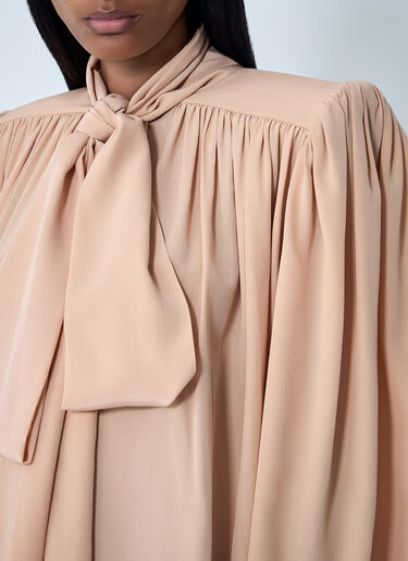 Chloé Oversized Gathered Blouse Sand chl0262012