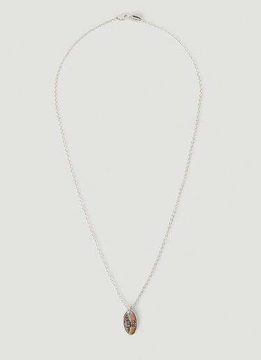 Vivienne Westwood Tag Pendant Necklace Silver vvw0148018