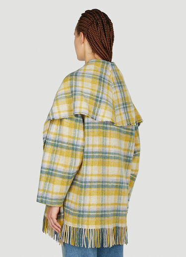 Isabel Marant Étoile ファティ チェックスカーフコート イエロー ibe0251005